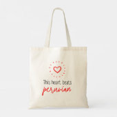 Tote bag: This heart beats peruvian Tragetasche (Rückseite)
