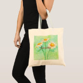 Tote Bag Three Daisies Tragetasche (Vorderseite (Produkt))