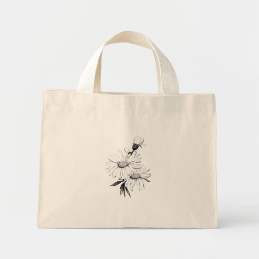 Tote Bag TINY STYLE COOLE ÖKO BLUME DESIGN Mini Stoffbeutel (Vorne)