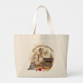 Tote Bag - Trage deinen kreativen Geist überall! Jumbo Stoffbeutel (Rückseite)