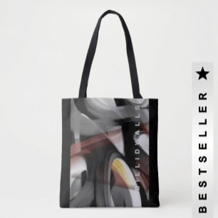 Tote Bag Trend Abstract Schwarz Weiß Puderig Tasche