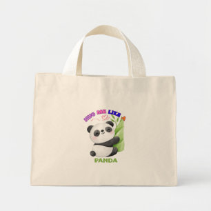 🐼 Tote Bag - Umarmt mich wie ein Panda Mini Stoffbeutel