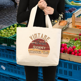 Tote Bag "Vintag Lifestyle Reise durch die Zeit" Jumbo Stoffbeutel