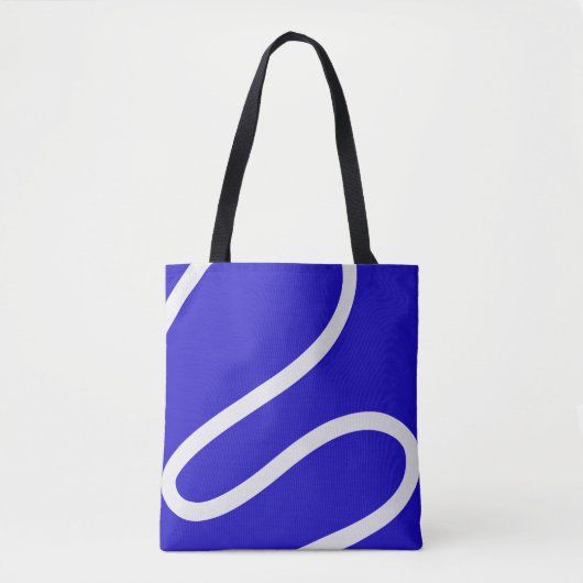 Tote Bag – White Lines on Blue Tasche (Vorderseite)
