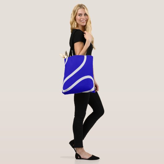 Tote Bag – White Lines on Blue Tasche (Am Model)
