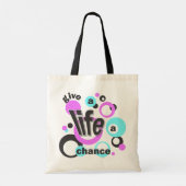 Tote bag with a bubbly design. tragetasche (Rückseite)