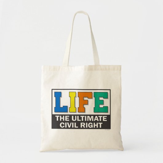 Tote bag with a message of life. tragetasche (Vorne)
