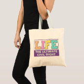 Tote bag with a message of life. tragetasche (Vorderseite (Produkt))