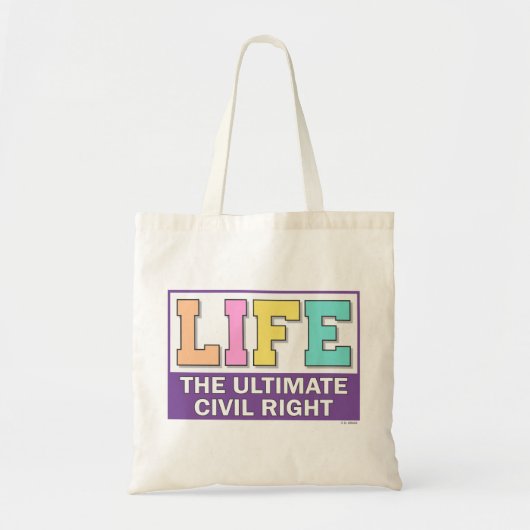 Tote bag with a message of life. tragetasche (Vorne)
