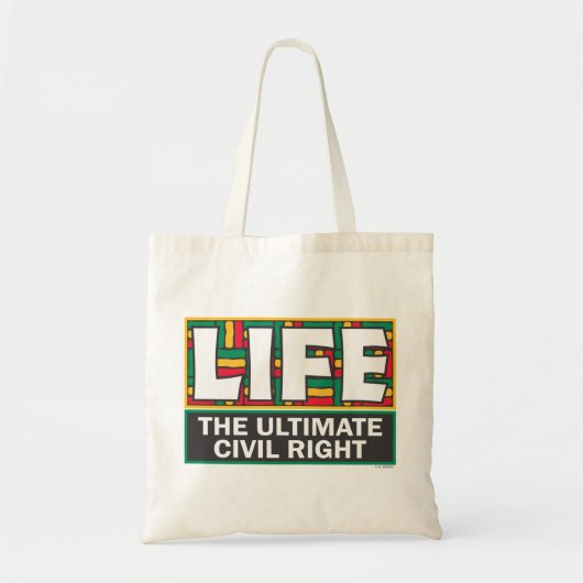 Tote bag with a message of life. tragetasche (Vorne)