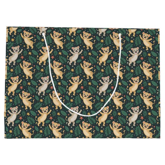 Tote bag with a playful pattern große geschenktüte (Rückseite)