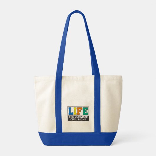 Tote bag with a pro-life message. tragetasche (Rückseite)