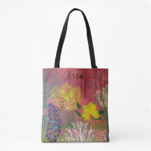 Tote bag  with abstract flora