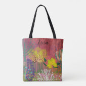 Tote bag with abstract flora tasche (Rückseite)
