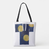 Tote bag with blue and gold nagajuban design tasche (Rückseite)
