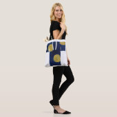 Tote bag with blue and gold nagajuban design tasche (Am Model)