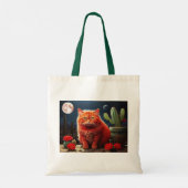 Tote Bag with Cat Illustration Tragetasche (Rückseite)