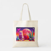 Tote Bag with Cat Illustration Tragetasche (Rückseite)