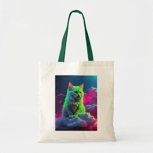 Tote Bag with Cat Illustration Tragetasche (Vorne)