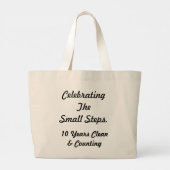 Tote Bag with inspirational quote. Jumbo Stoffbeutel (Rückseite)