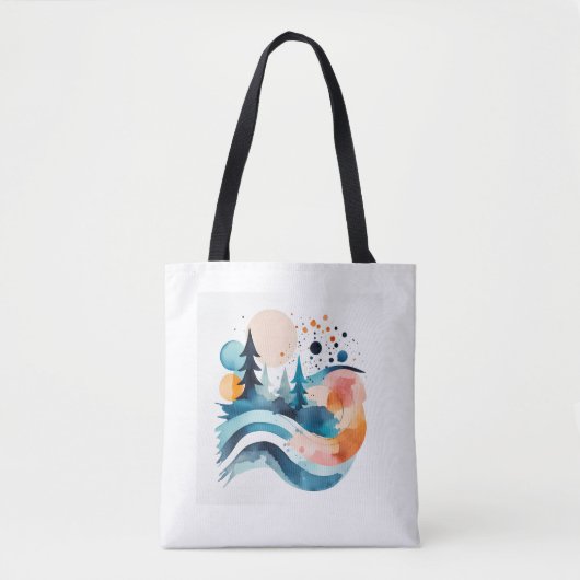 Tote Bag with Landscape Image Tasche (Vorderseite)