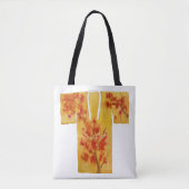 Tote bag with yellow and red nagajuban design tasche (Vorderseite)