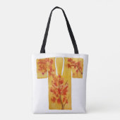 Tote bag with yellow and red nagajuban design tasche (Rückseite)