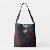 Tote Baggirl Black Hair Tragetaschen Mit Langen Trägern (Rückseite)