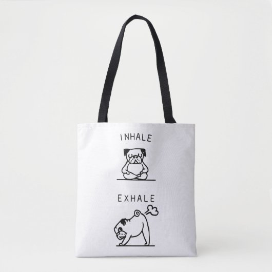 Tote BagMops-Atmungsübung Tasche (Vorderseite)