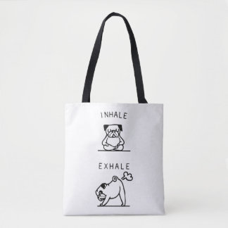 Tote BagPug Breathing Exercise Tasche