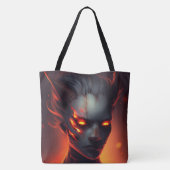Tote Bags in Flammen Tasche (Rückseite)