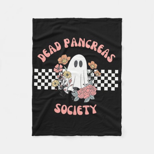 Tote Bauchspeicheldrüse Gesellschaft Funny Ghost D Fleecedecke (Vorderseite)
