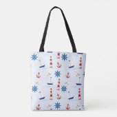 Tote Beach Bag - Maritim Tasche (Rückseite)