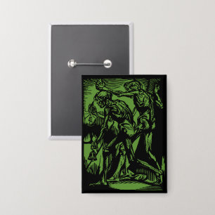 Tote Bergleute arbeiten noch Halloween-Horrors Button