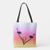 Tote Beutel (ao) - Hummingvögel auf den Bare Tree Tasche (Rückseite)