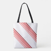 Tote Beutel (ao) - Schatten der roten Diagonalstre Tasche (Rückseite)