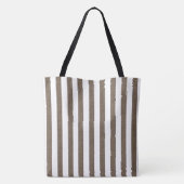 Tote Beutel Brown & White Strip Tasche (Rückseite)