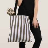 Tote Beutel Brown & White Strip Tasche (Von Nahem)