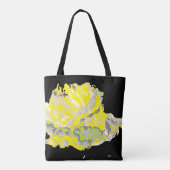 Tote Beutel Gelbe Rose in der Dunkelheit Tasche (Rückseite)