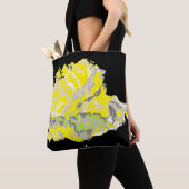 Tote Beutel Gelbe Rose in der Dunkelheit Tasche (Von Nahem)