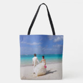 Tote Beutel Geschenk Bag Bride Groom Beach Hochzei Tasche (Vorderseite)