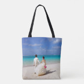 Tote Beutel Geschenk Bag Bride Groom Beach Hochzei Tasche (Rückseite)