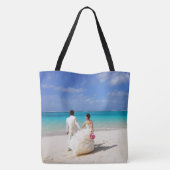 Tote Beutel Geschenk Bag Bride Groom Beach Hochzei Tasche (Rückseite)