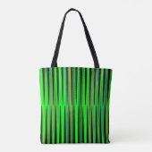 Tote Beutel Green Strip Muster Shopping Geschenkta Tasche (Rückseite)