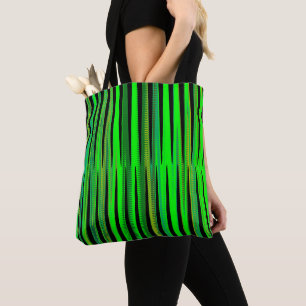 Tote Beutel Green Strip Muster Shopping Geschenkta Tasche