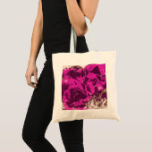 Tote Beutel Lila Rose Wasserfarbe Tragetasche (Vorderseite (Produkt))