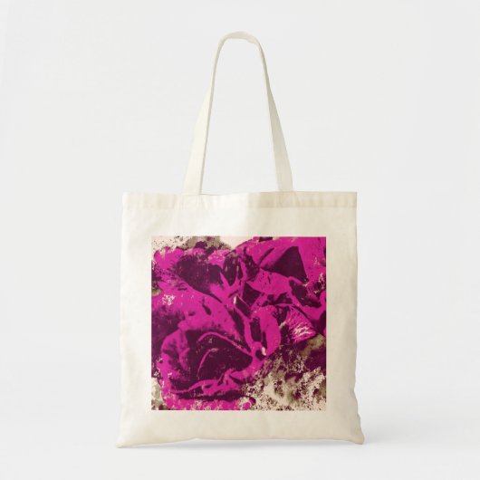 Tote Beutel Lila Rose Wasserfarbe Tragetasche (Vorne)