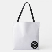 Tote Beutel Schwarz & Weiß Punkte Tasche (Vorderseite)