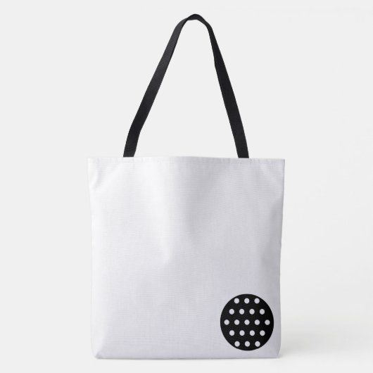 Tote Beutel Schwarz & Weiß Punkte Tasche (Vorderseite)