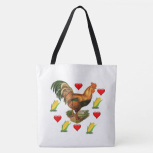 Tote Beutel Weißer Roster Mais Tasche